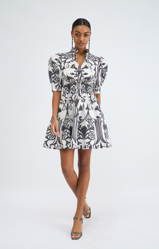 Iron Veil Charcoal Mini Dress
