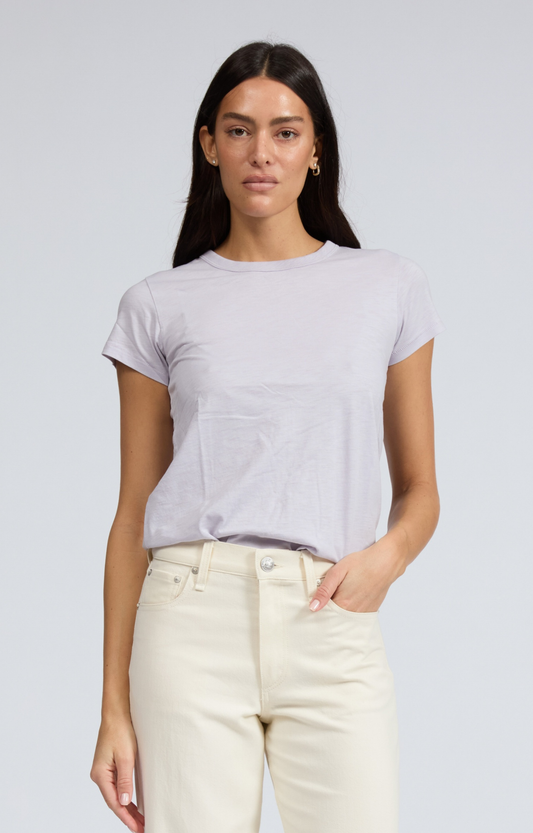 Lavender Slub Crewneck T-Shirt