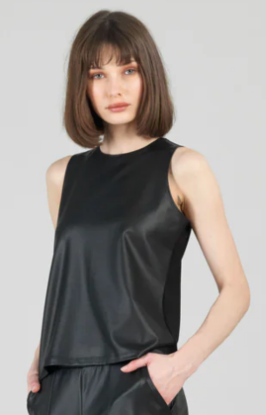 Liquid Leather Mixed Media Tank