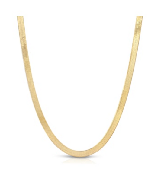 Gold Herringbone Necklace