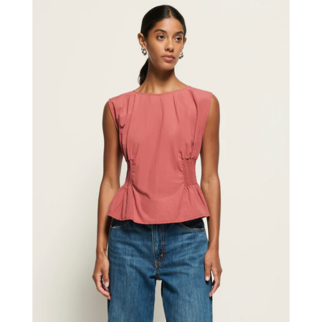 Marsala Smocked Waist Top