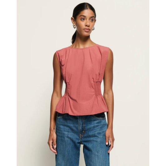 Marsala Smocked Waist Top