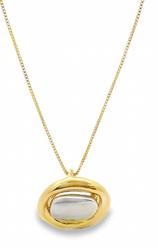 Mixed Metal Pendant Necklace