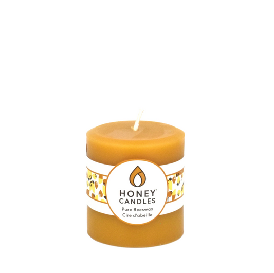 Natural Beeswax 3x3 Pillar Candle