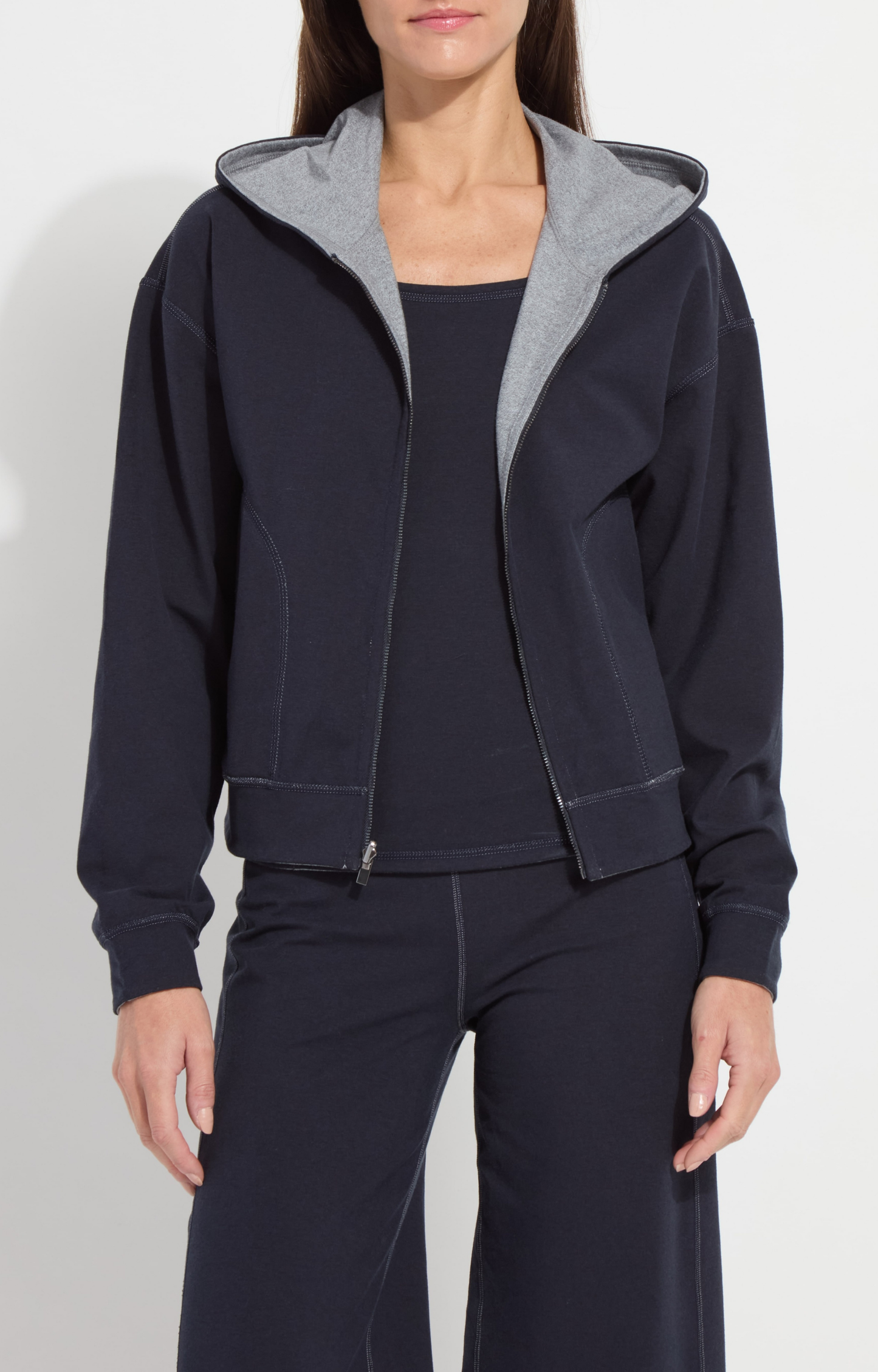 Navy/Grey Reversible Zip-Up