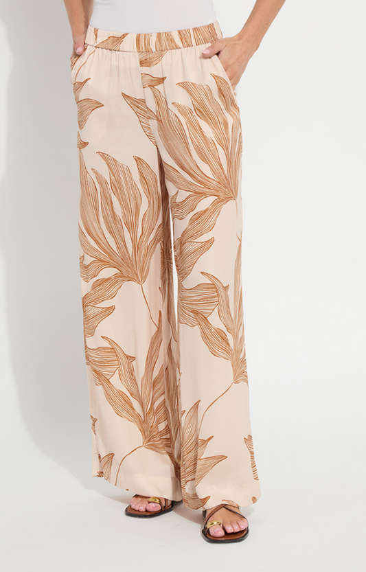Neutral Palm Leaf Pants