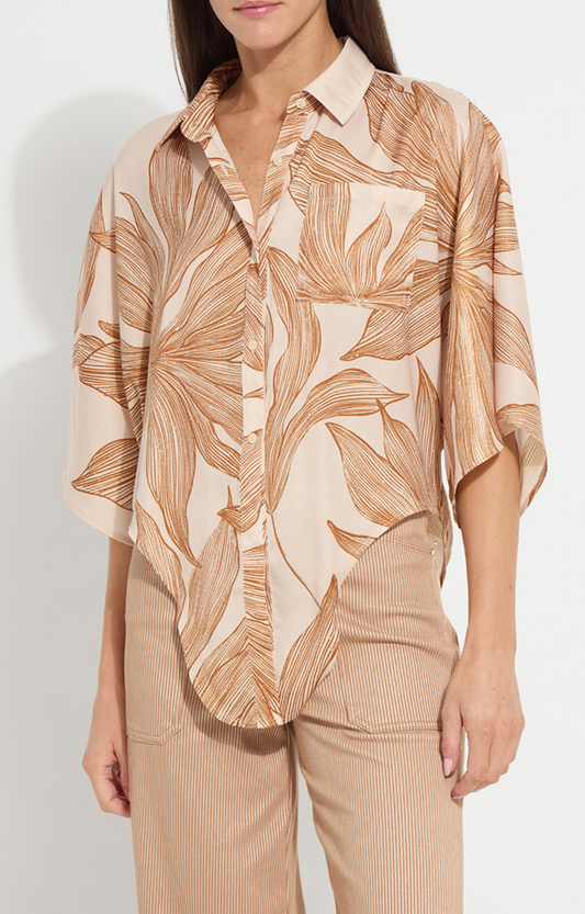 Neutral Palm Leaf Top