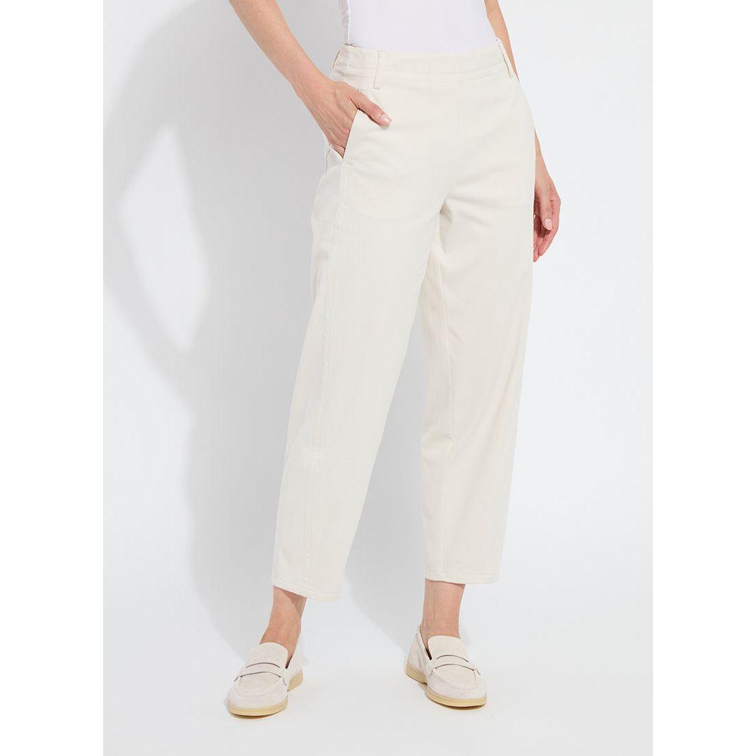 Oat Cropped Barrel Trouser