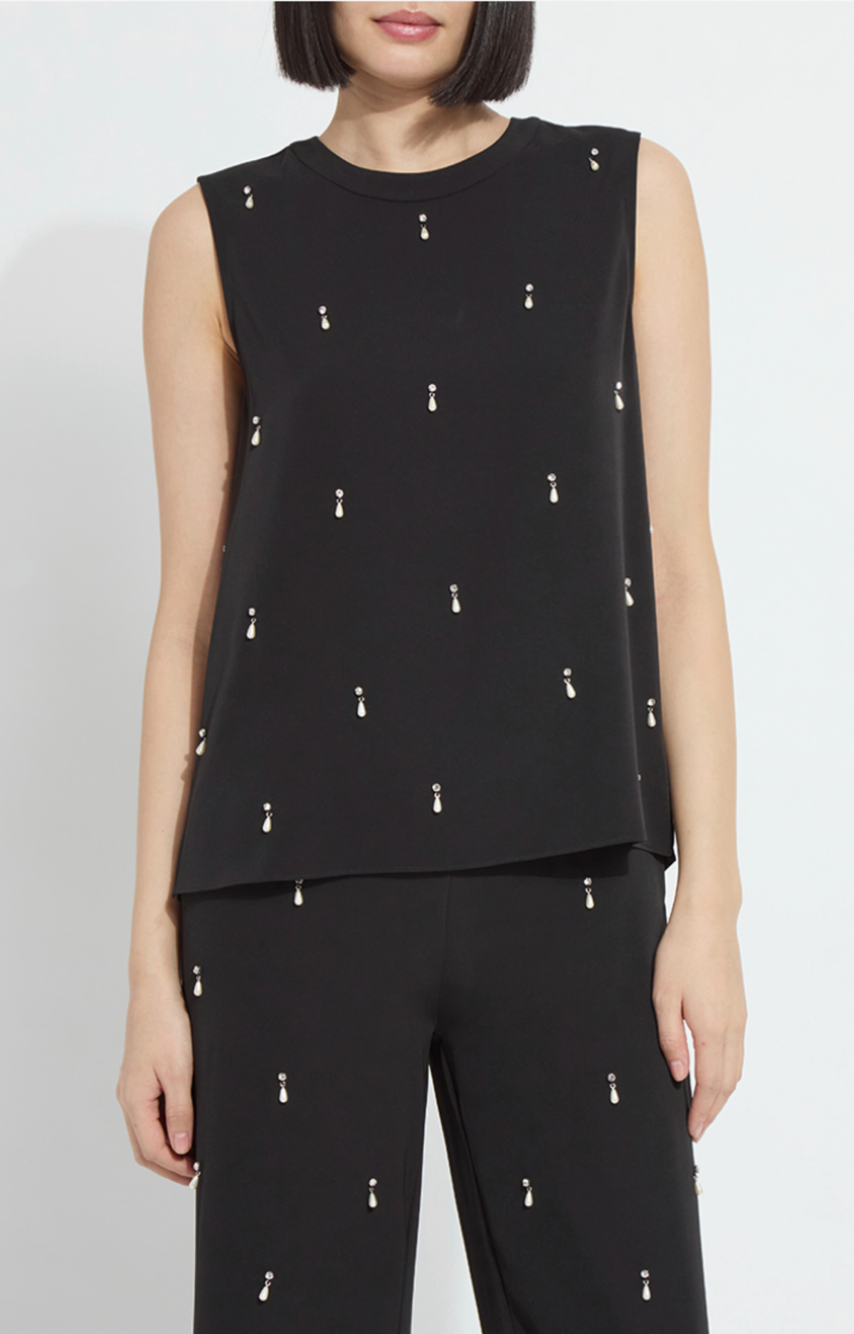 Pearl Teardrops Shell Blouse