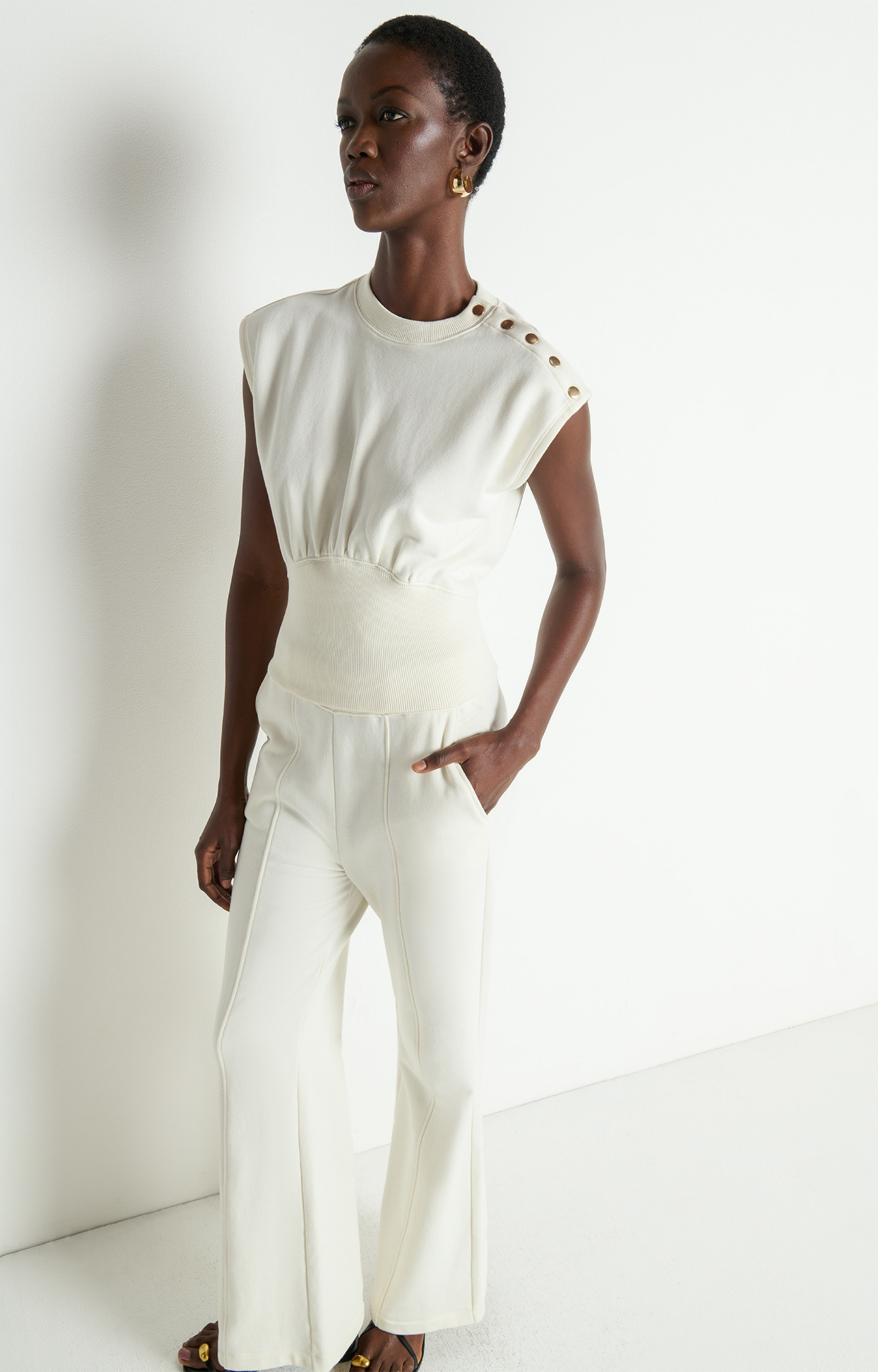 Porcelain Seam Front Sweatpants