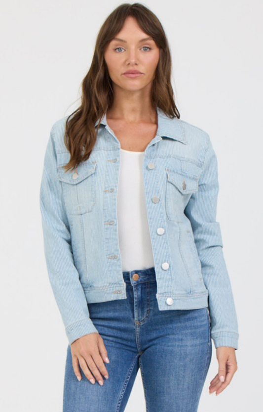 Railroad Stripe Denim Jacket