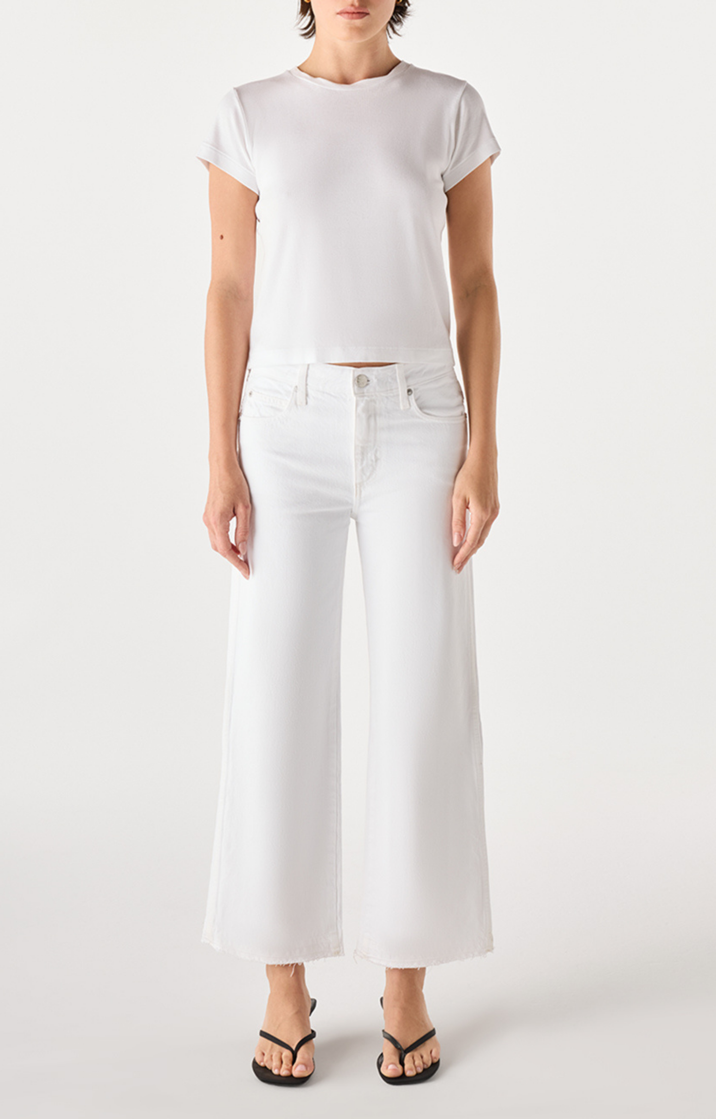 Robbie White Mid Rise Flare Jean
