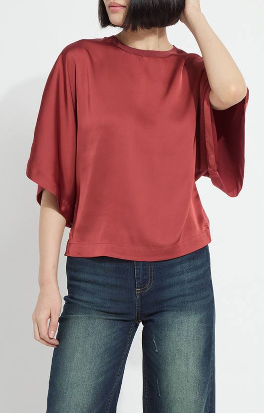 Rust Satin Dolman T-Shirt