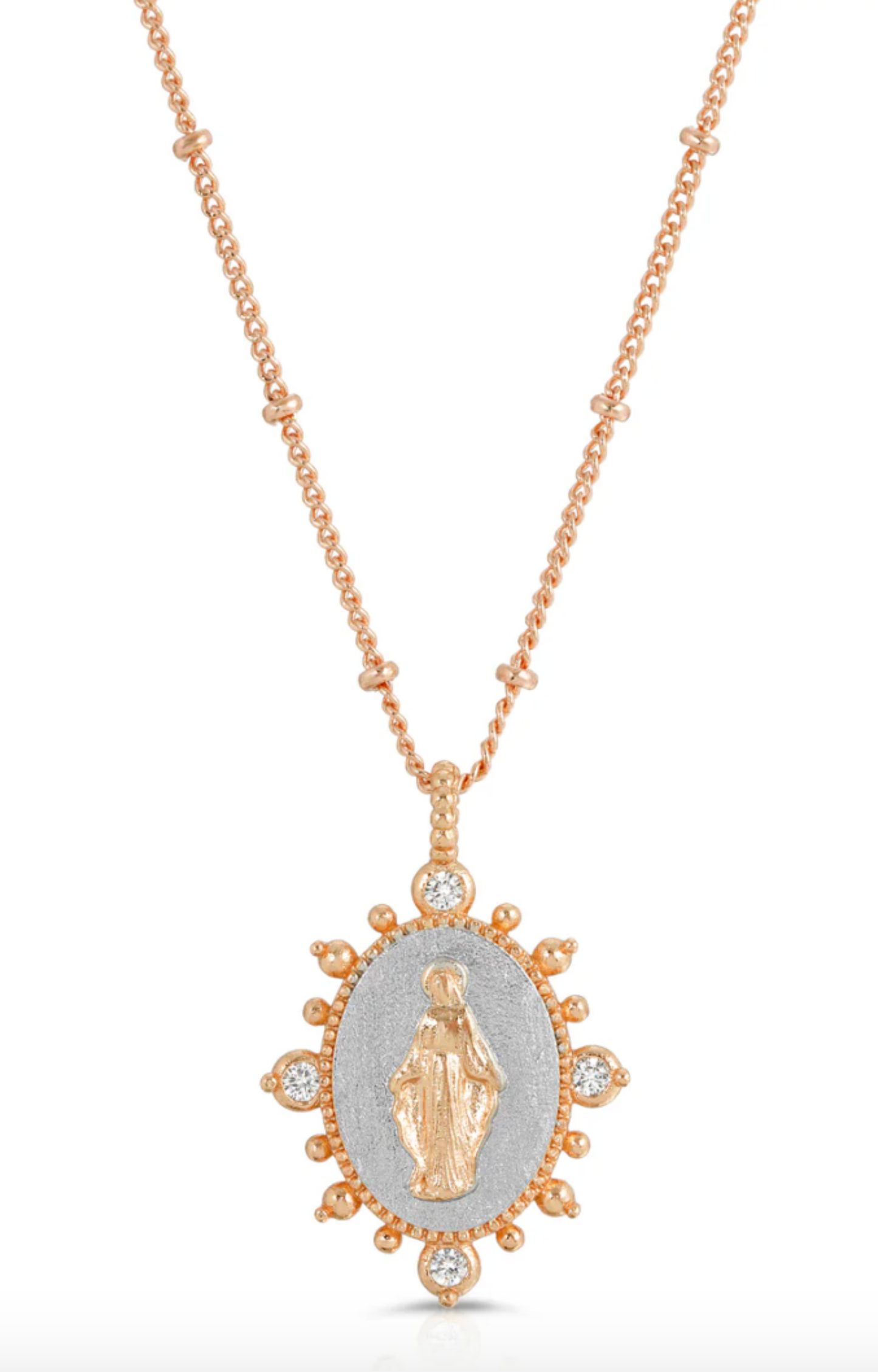 Silver/Gold Mary Necklace