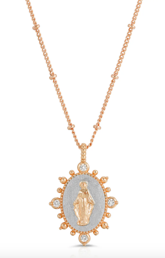 Silver/Gold Mary Necklace