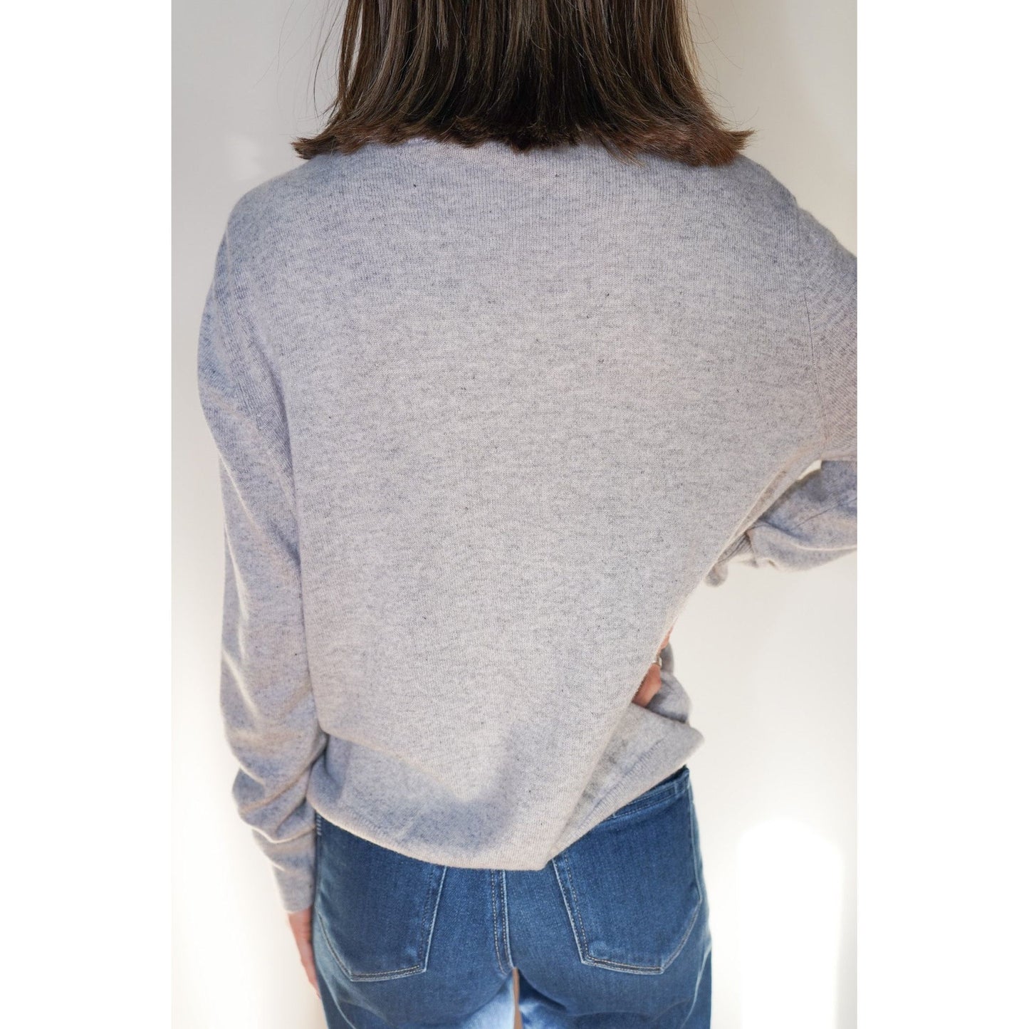 Ski Slope Gray Cashmere Sweater