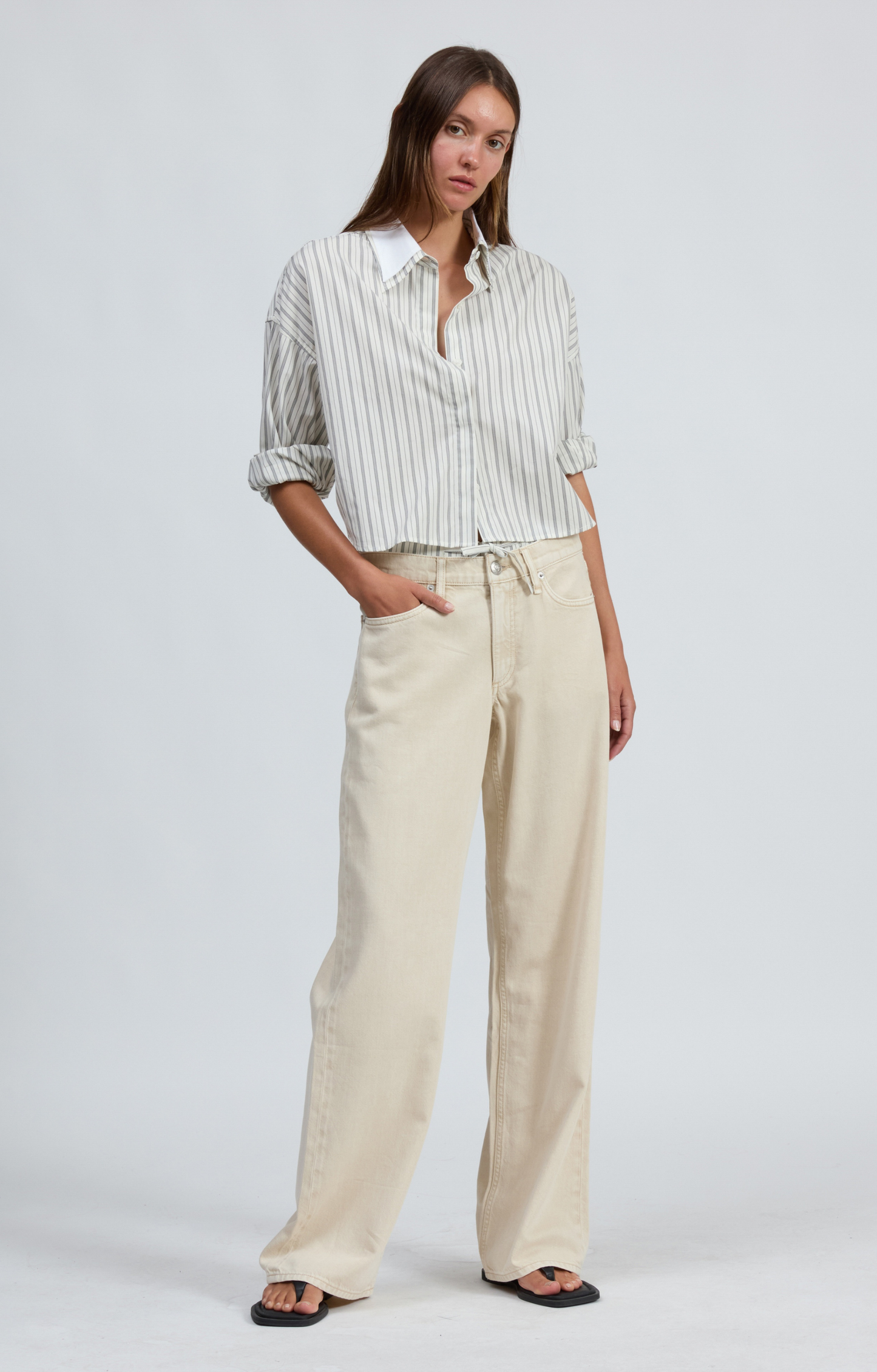 Striped Layered Collar Shirt