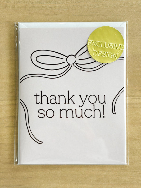 Thank You Bow Card