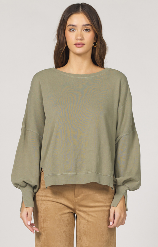 Vetiver Split Sleeve Pullover Sweatshirt