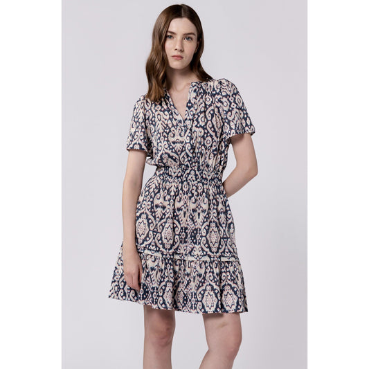 Violet Paisley Mini Dress