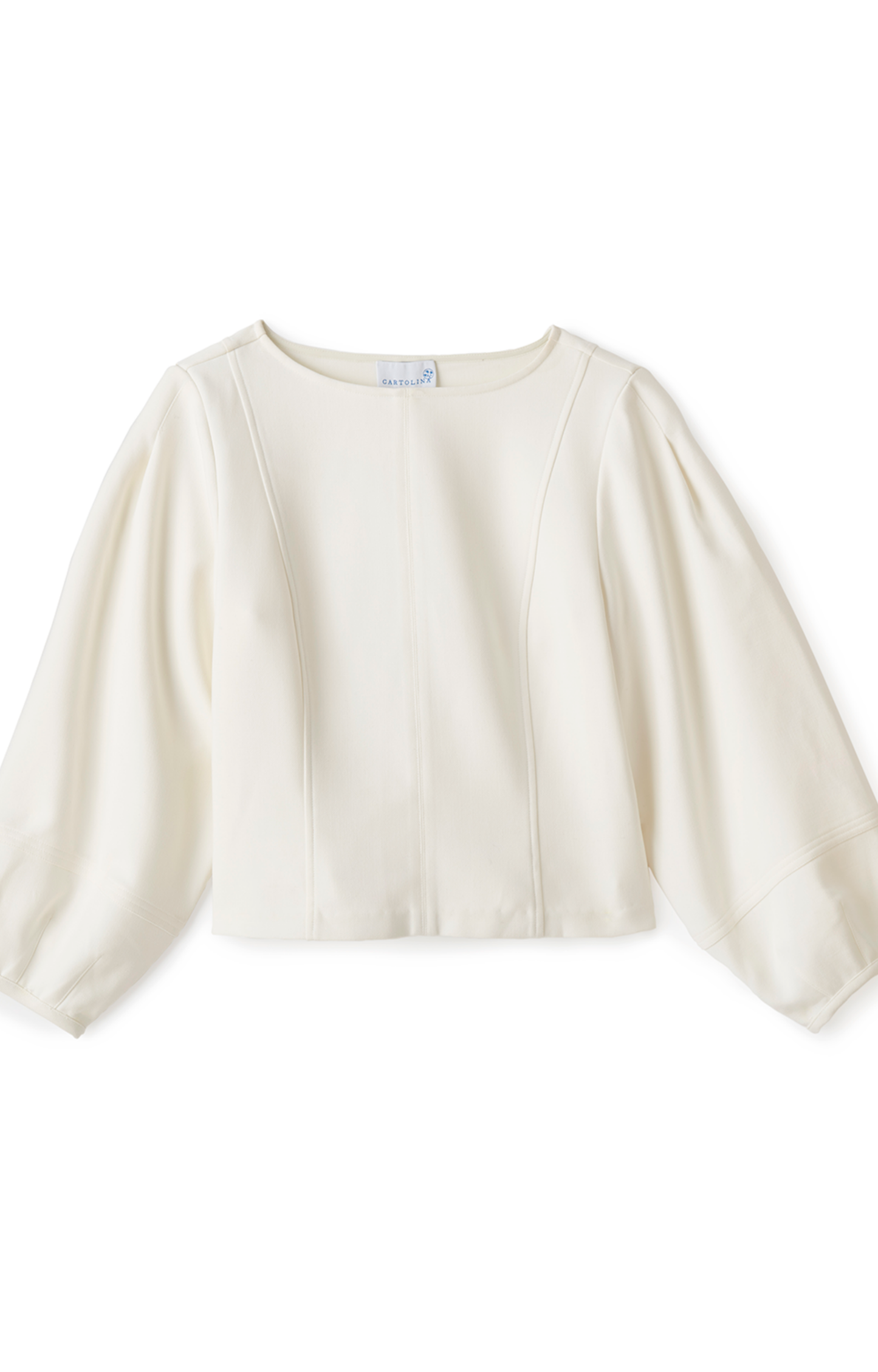 White Balloon Sleeve Top