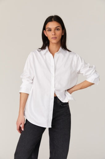 White Cotton Button Down Shirt