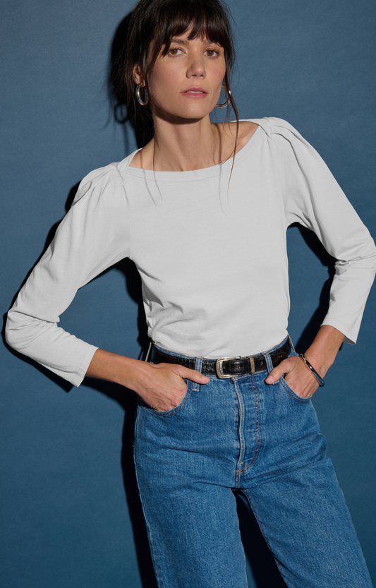 White Envelope Long Sleeve Shirt