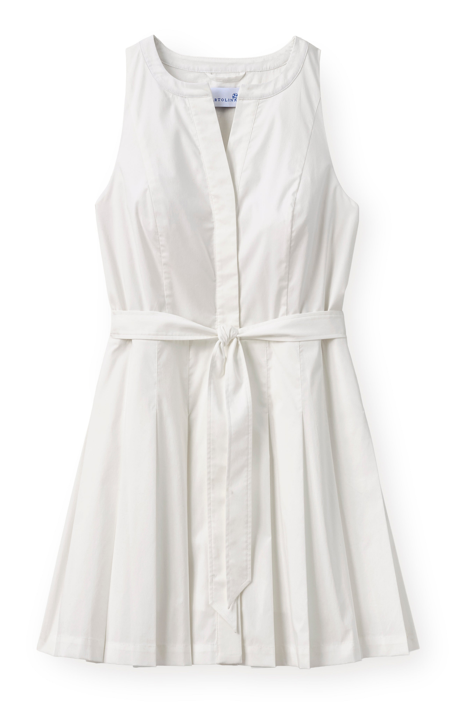 White Pleated Skirt Romper