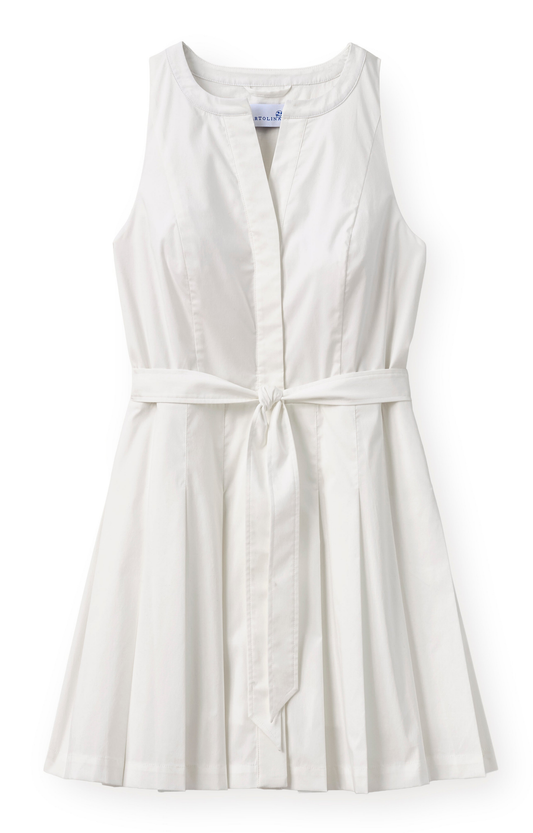 White Pleated Skirt Romper