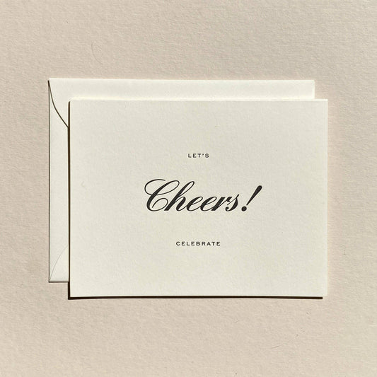 Cheers Card - Ivory Cursive